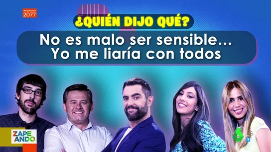 "Yo me liaría con todos" o "yo tenía un agapornis y le enseñé a cagar": ¿quién lo dijo en Zapeando? "Yo me liaría con todos" o "yo tenía un agapornis y le enseñé a cagar": ¿quién lo dijo en Zapeando?