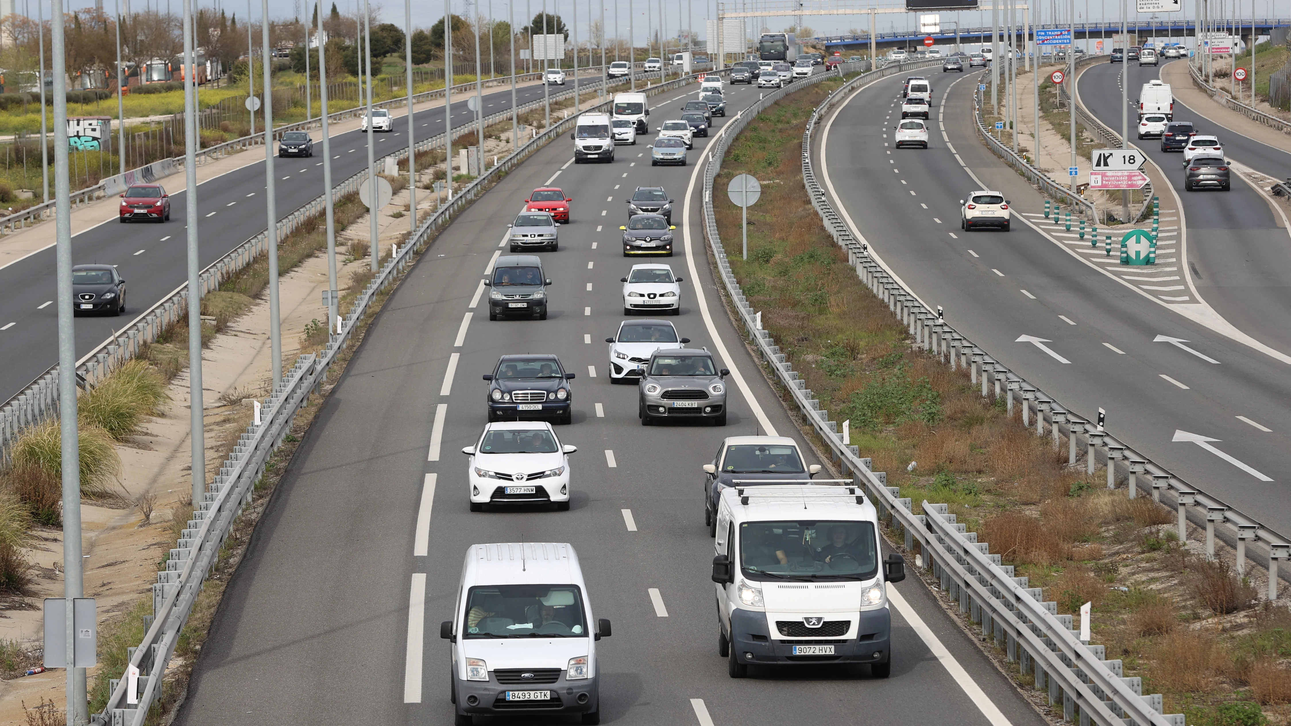 El kilómetro 20 de la carretera A5