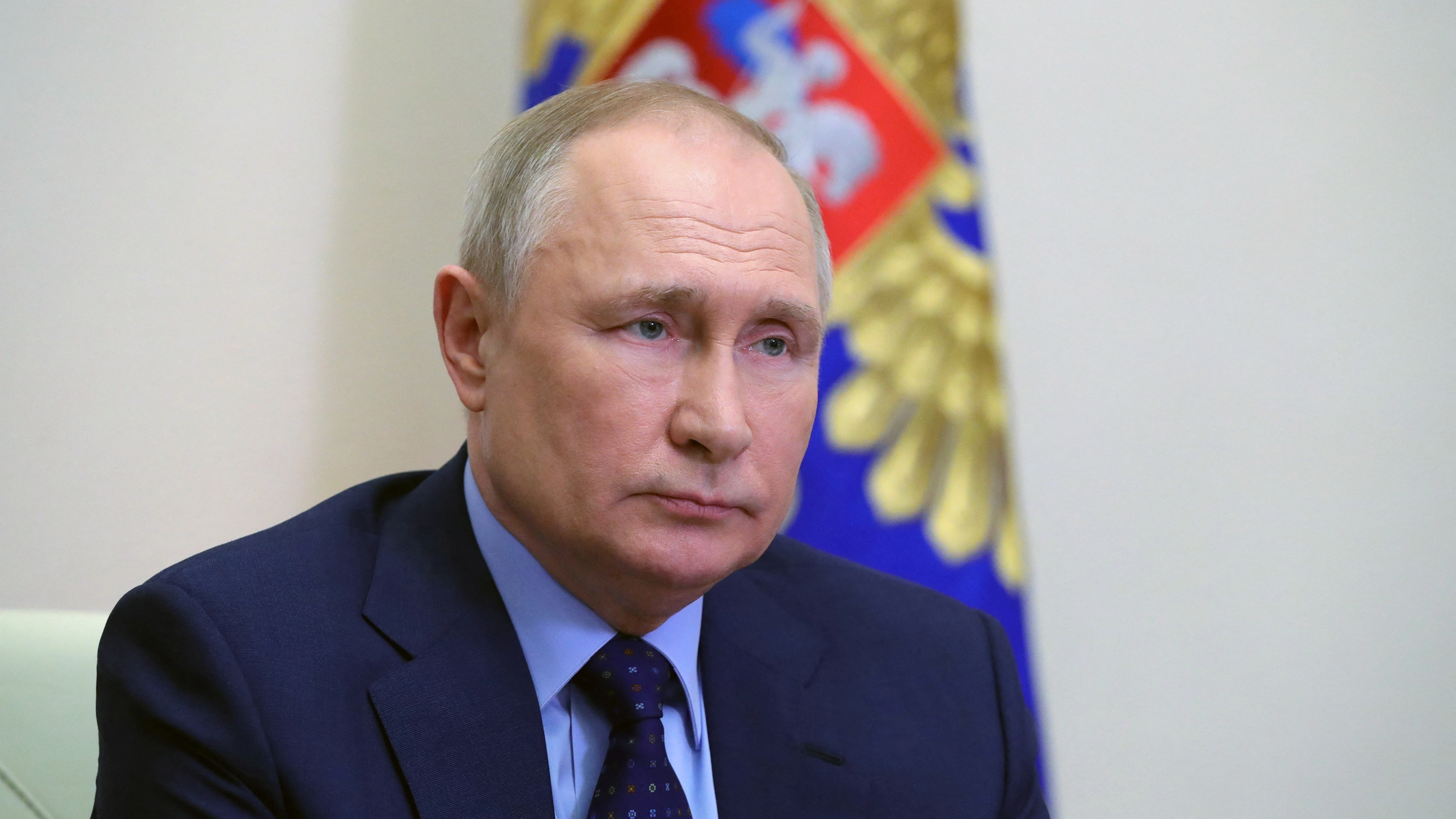 Vladimir Putin, durante una reunión con su consejo de seguridad durante la invasión a Ucrania Vladimir Putin, durante una reunión con su consejo de seguridad durante la invasión a Ucrania