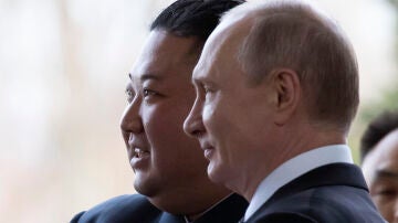 Kim Jong-Un y Vladimir Putin, durante un encuentro en 2019