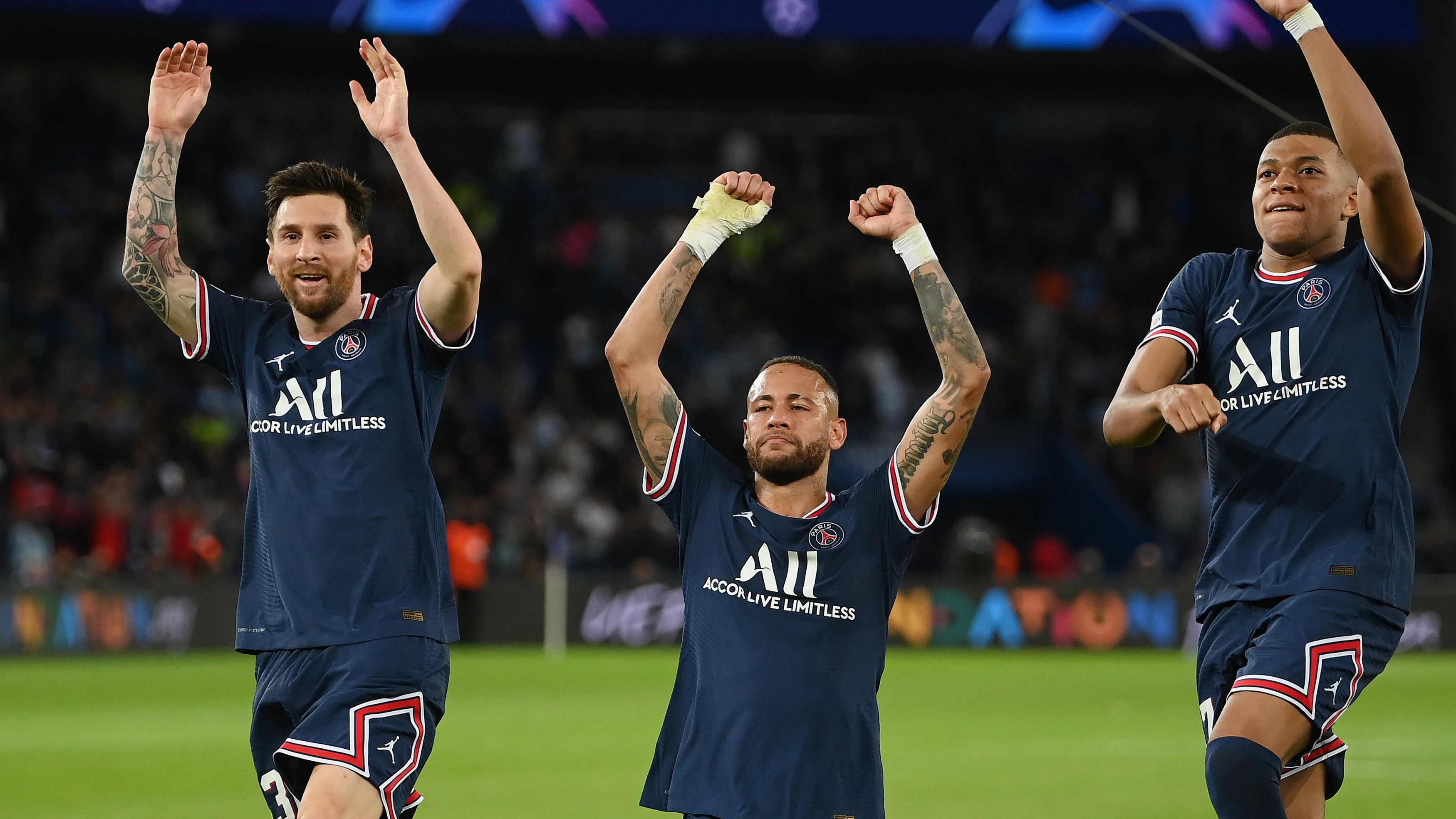 Leo Messi, Neymar y Mbappé