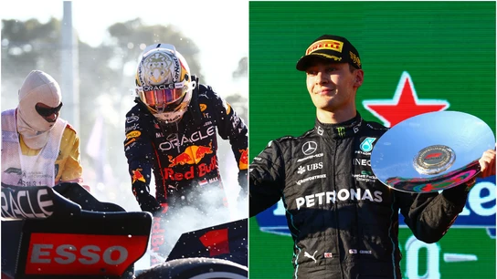 Max Verstappen y George Russell, en Australia Max Verstappen y George Russell, en Australia