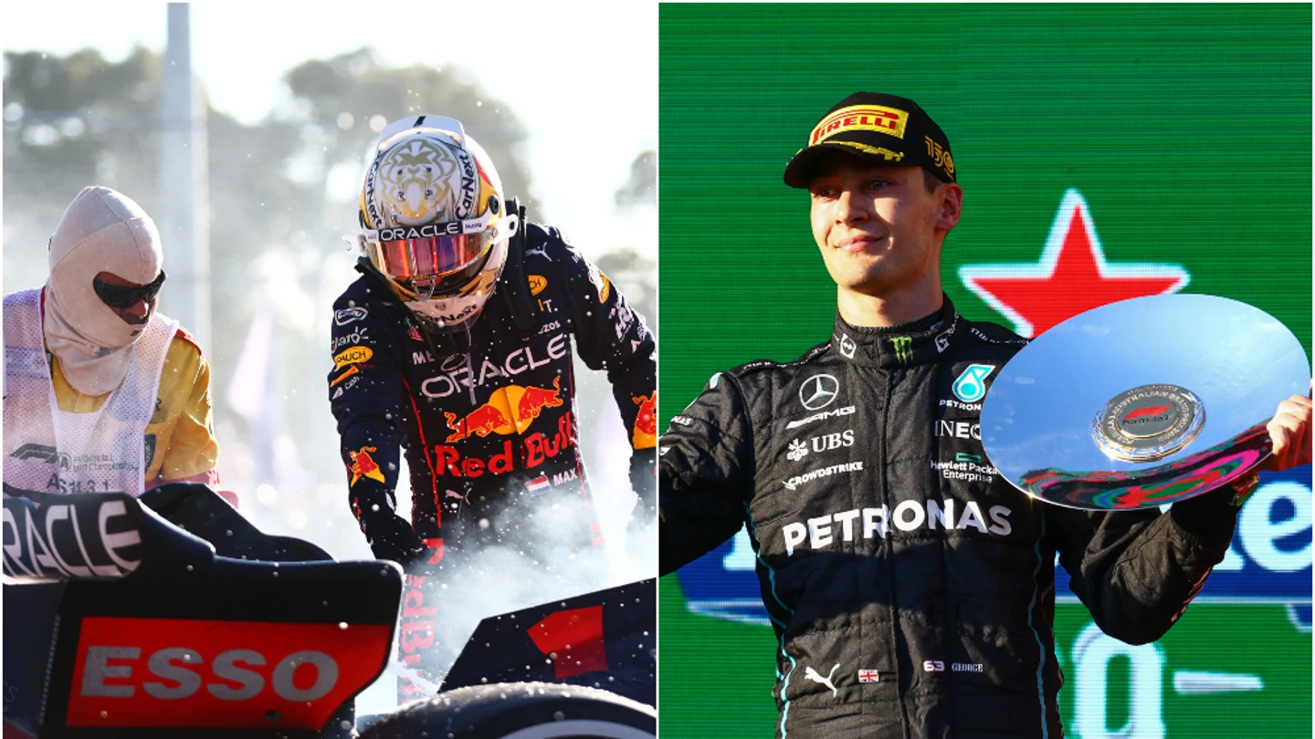 Max Verstappen y George Russell, en Australia Max Verstappen y George Russell, en Australia