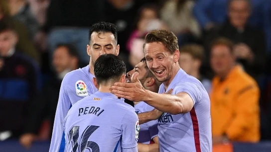 El Barca celebra la victoria El Barca celebra la victoria