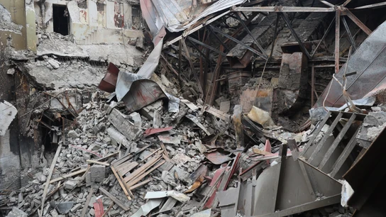 Teatro de Mariúpol, en Ucrania, destruido Teatro de Mariúpol, en Ucrania, destruido