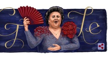 Montserrat Caballé cumpliría hoy 89 años: este es el doodle con el que Google ha conmemorado su aniversario de nacimiento