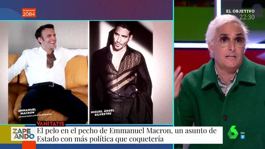 "Donde hay pelo hay alegría": el veredicto de Josie sobre el escote de Macron y Miguel Ángel Silvestre "Donde hay pelo hay alegría": el veredicto de Josie sobre el escote de Macron y Miguel Ángel Silvestre