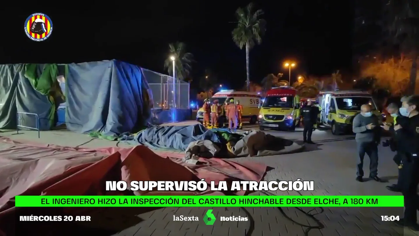El castillo hinchable de Valencia en el que murieron dos niñas no se supervisó Una grave negligencia