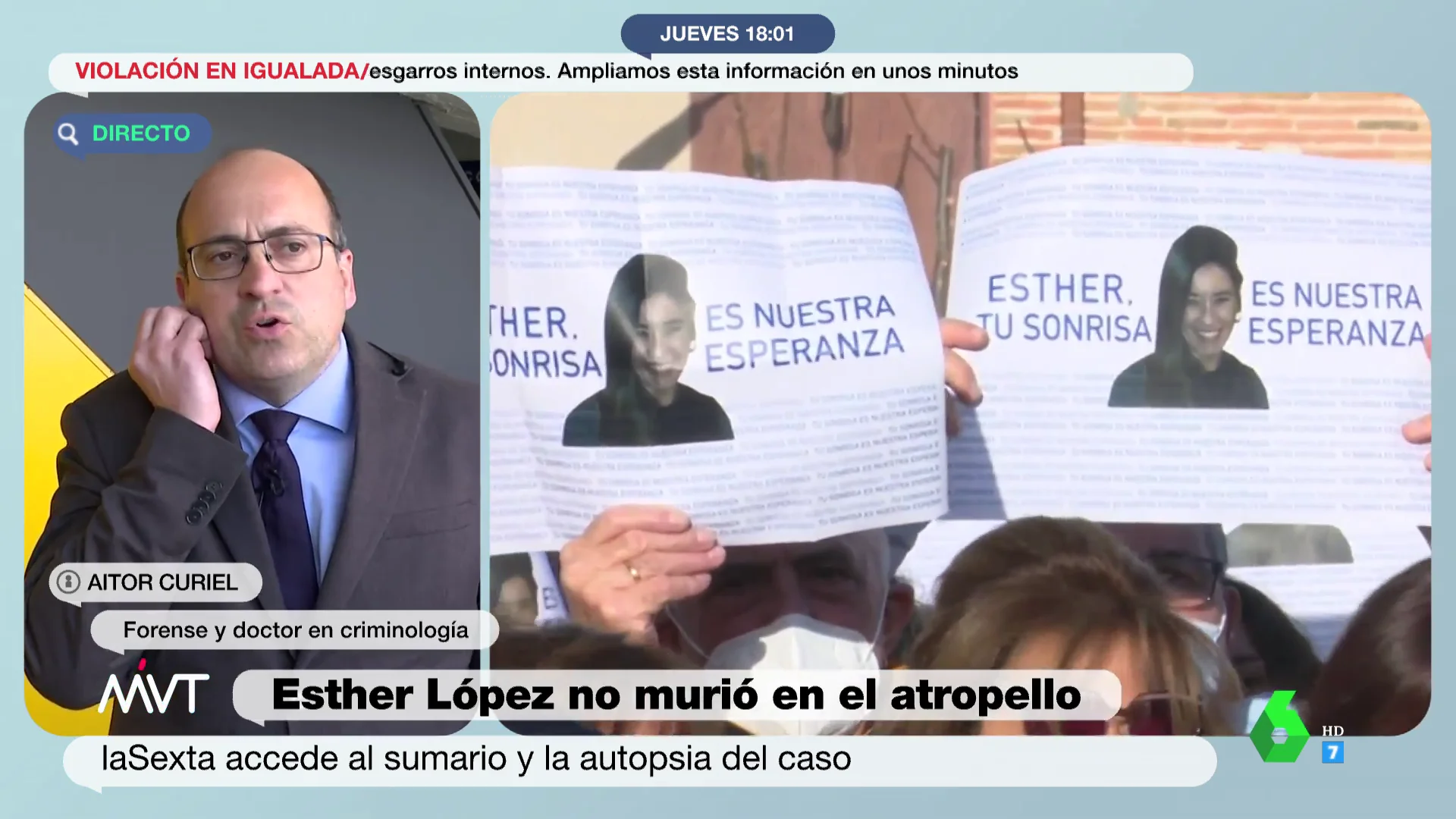 Forense y doctor en criminología, sobre el caso de Esther López