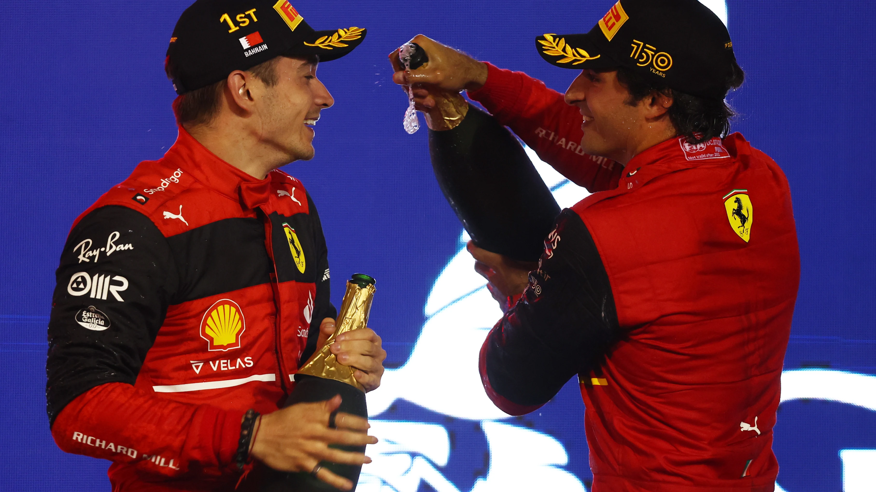 Charles Leclerc y Carlos Sainz