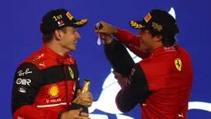 Charles Leclerc y Carlos Sainz