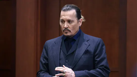 El actor Johnny Depp durante el juicio por difamación El actor Johnny Depp durante el juicio por difamación