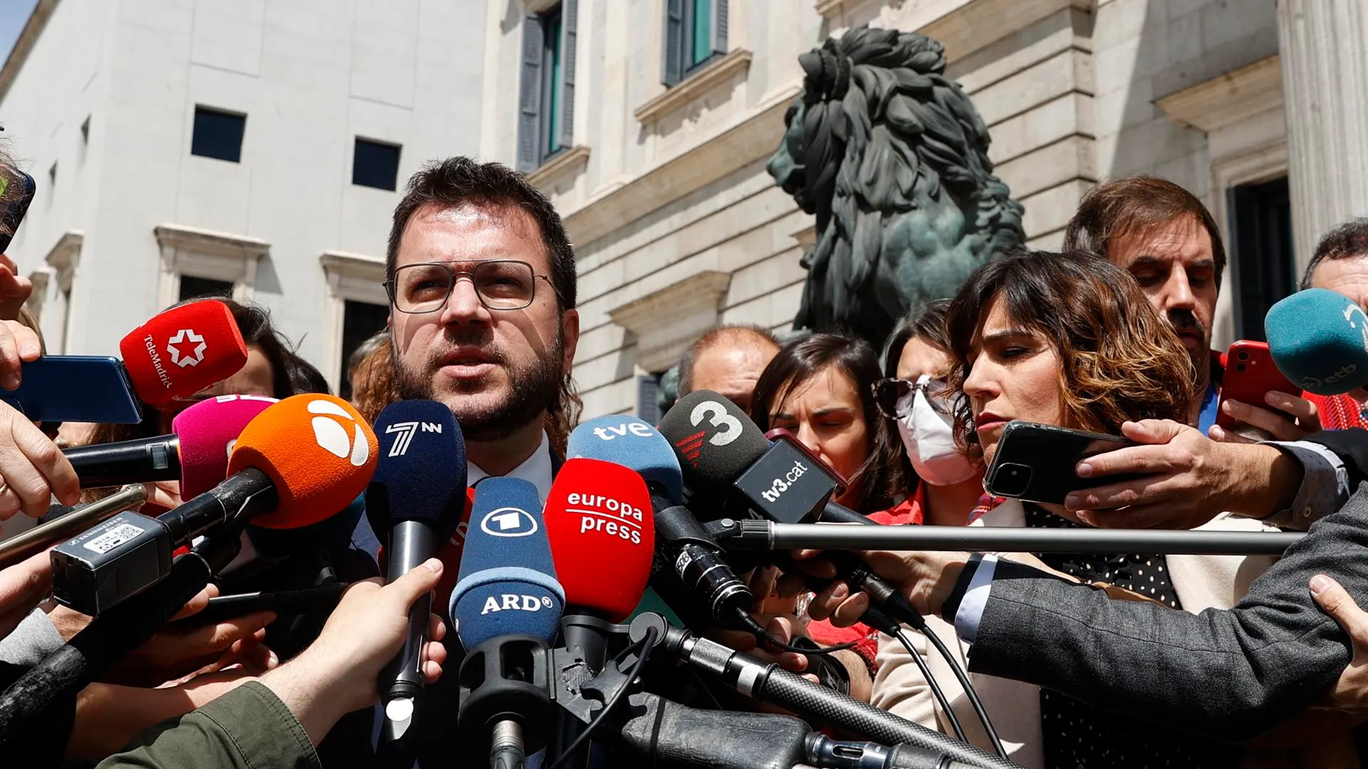 Pere Aragonès, en el Congreso de los Diputados