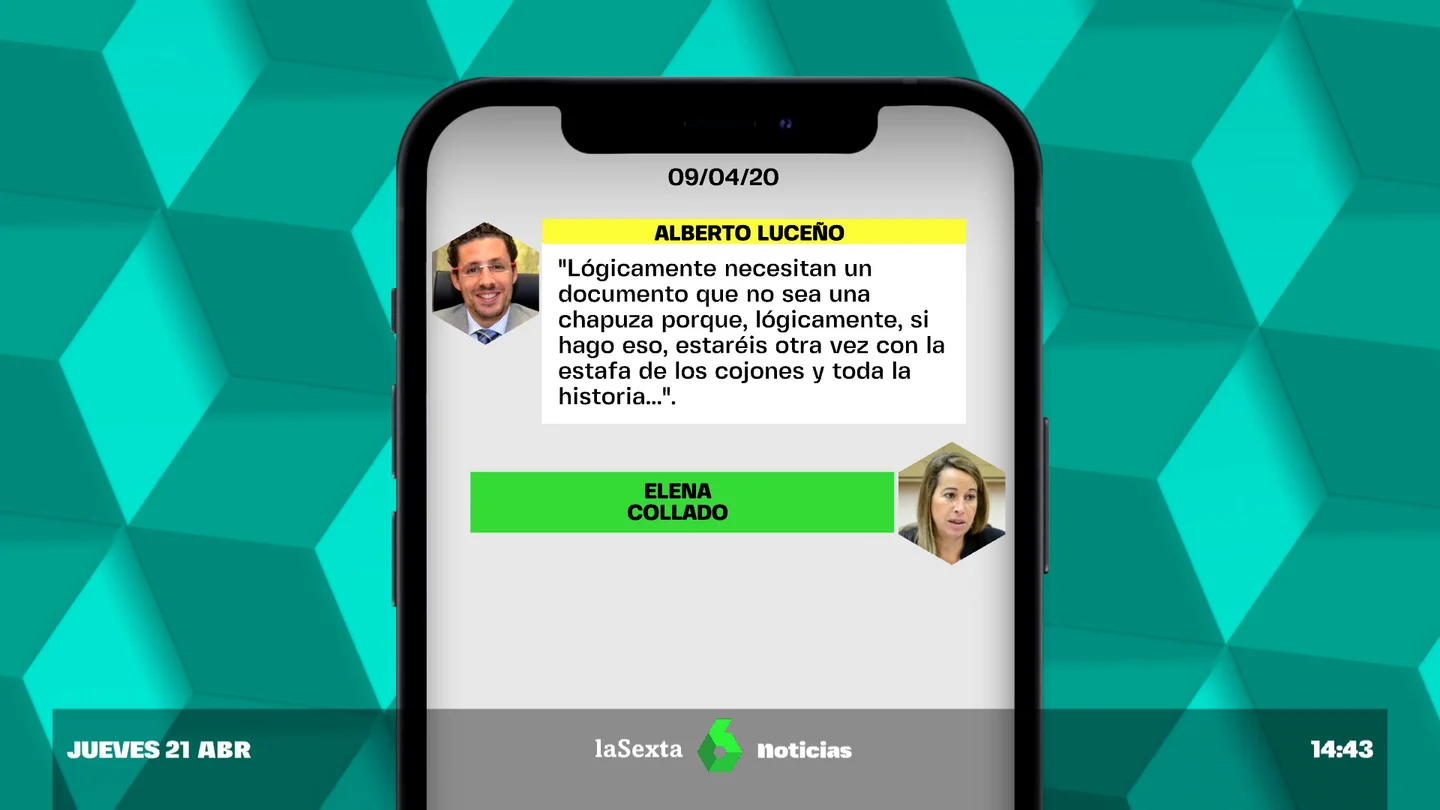 Los nuevos audios de Luceño a Collado: "Si hago eso estaréis otra vez con la estafa de los cojones" Pelotazo de las mascarillas