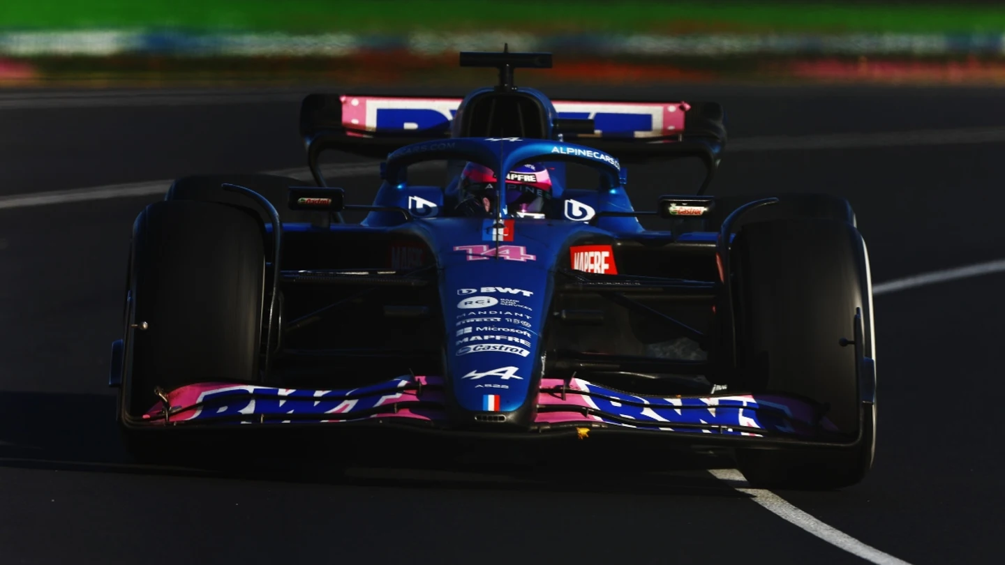 Fernando Alonso, con el Alpine Fernando Alonso, con el Alpine