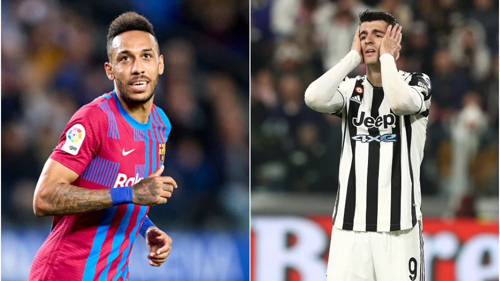 Pierre-Emerick Aubameyang y Álvaro Morata