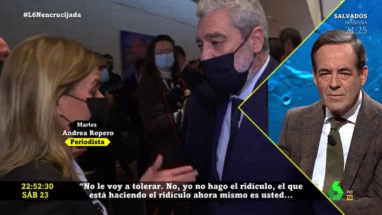 José Bono, sobre el empujón de Miguel Ángel Rodríguez a Andrea Ropero: "¿Quién es usted para tocar a una periodista?" José Bono, sobre el empujón de Miguel Ángel Rodríguez a Andrea Ropero: "¿Quién es usted para tocar a una periodista?"