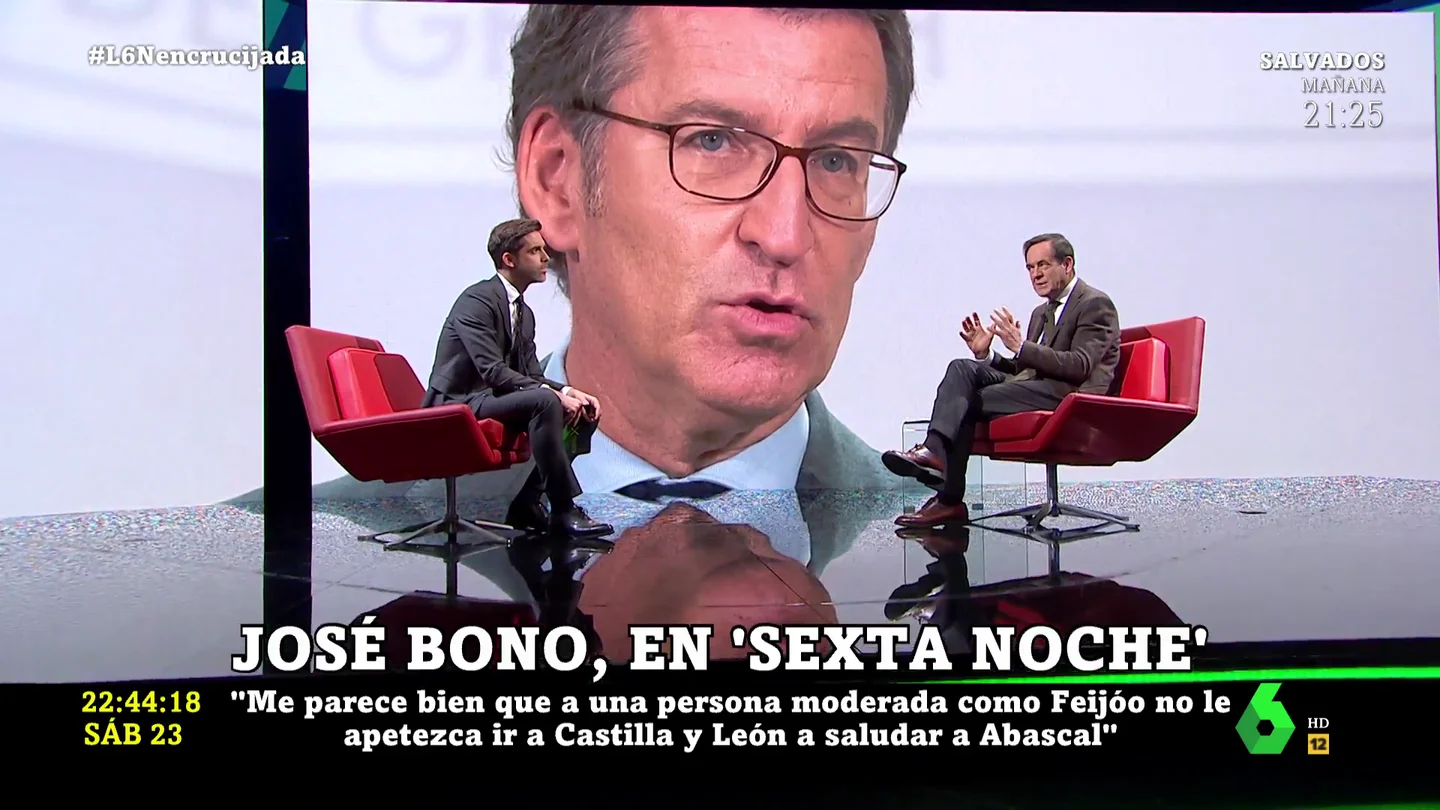 La crítica de José Bono a Vox: "¿Qué hacemos mal los demócratas que, habiendo soportado una dictadura, ahora vengan sus defensores y puedan gobernar?" La crítica de José Bono a Vox: "¿Qué hacemos mal los demócratas que, habiendo soportado una dictadura, ahora vengan sus defensores y puedan gobernar?"