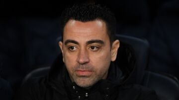 Xavi Hernández, en un partido del Barça