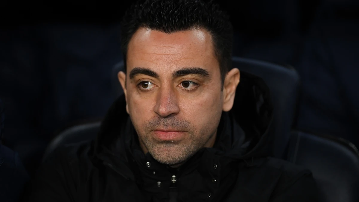 Xavi Hernández, en un partido del Barça