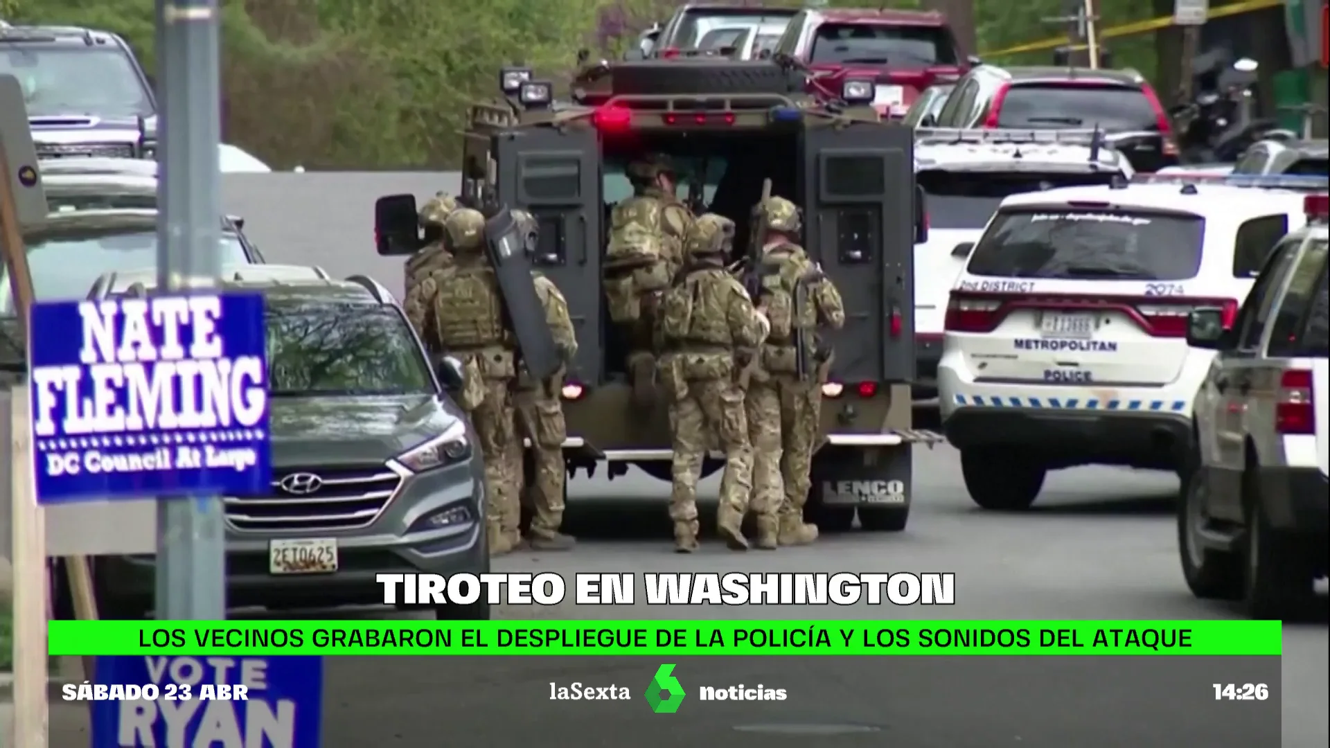 Un tiroteo deja cuatro heridos y siembra el caos en Washington: el sospechoso ha sido hallado muerto