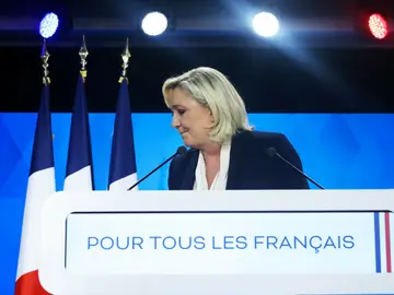 Marine Le Pen, tras caer derrotada frente a Macron en las elecciones de Francia
