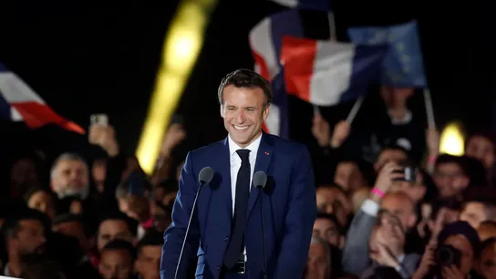 Macron celebra su victoria en Francia Macron celebra su victoria en Francia