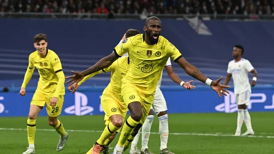 Antonio Rüdiger festeja un gol ante el Real Madrid Antonio Rüdiger festeja un gol ante el Real Madrid