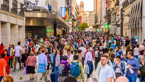 Calle Preciados en Madrid Calle Preciados en Madrid