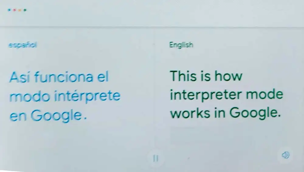 Modo interprete del traductor de Google