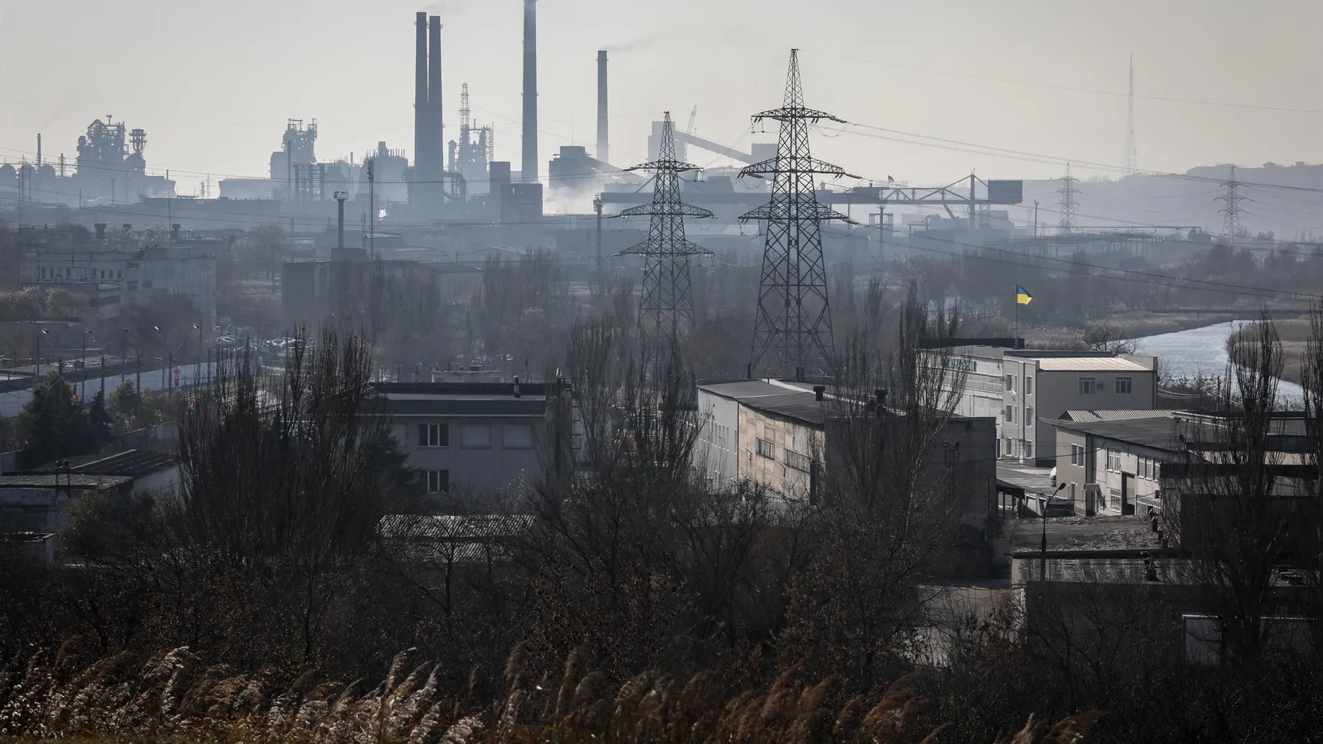La acería de Azovstal, en la ciudad ucraniana de Mariúpol.