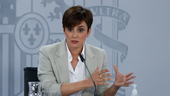 La ministra de Política Territorial y portavoz del gobierno Isabel Rodríguez, durante una rueda de prensa tras el Consejo de Ministros La ministra de Política Territorial y portavoz del gobierno Isabel Rodríguez, durante una rueda de prensa tras el Consejo de Ministros