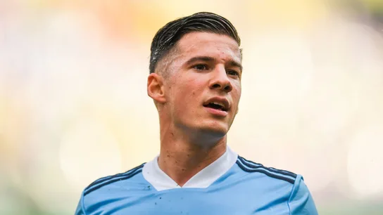 El futbolista Santi Mina, durante un partido. El futbolista Santi Mina, durante un partido. / Getty Images