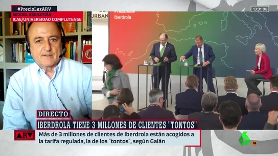Miguel Sebastián contesta rotundo al presidente de Iberdola: "Yo soy de los tontos, estoy en la tarifa regulada y voy a seguir" Miguel Sebastián contesta rotundo al presidente de Iberdola: "Yo soy de los tontos, estoy en la tarifa regulada y voy a seguir"
