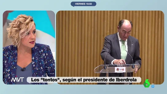 Cristina Pardo, tajante con las palabras del presidente de Iberdrola: "Me parece de una falta de empatía que no tengo palabras" Cristina Pardo, tajante con las palabras del presidente de Iberdrola: "Me parece de una falta de empatía que no tengo palabras"