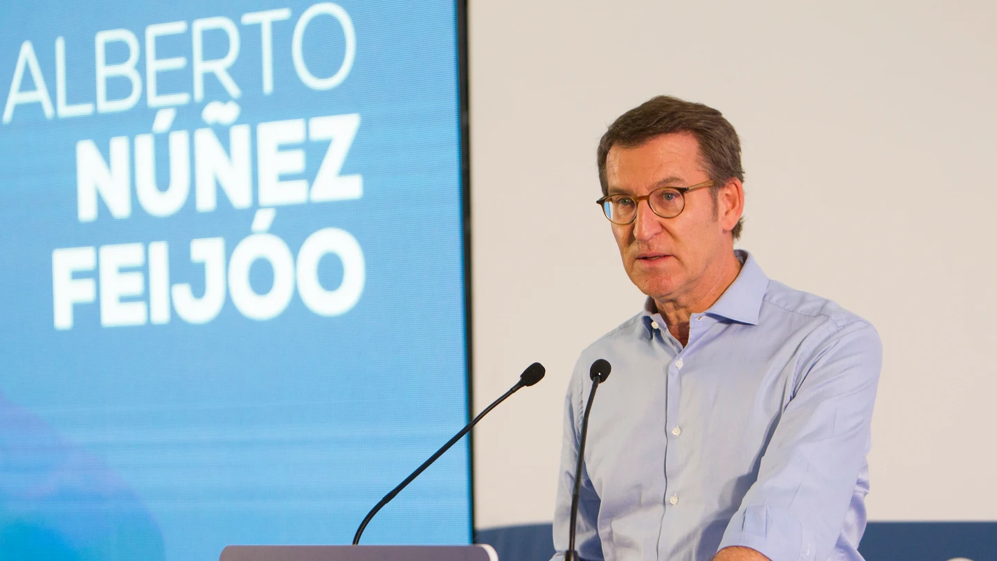 El líder nacional del PP, Alberto Núñez Feijóo, interviene en la clausura del congreso del PP en Pontevedra El líder nacional del PP, Alberto Núñez Feijóo, interviene en la clausura del congreso del PP en Pontevedra