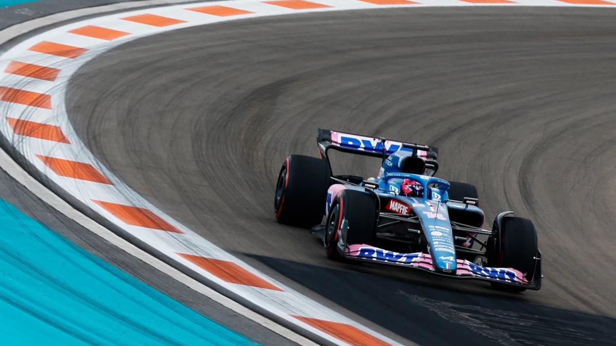 Fernando Alonso, con el Alpine en Miami