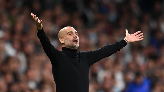 Pep Guardiola, entrenador del Man City Pep Guardiola, entrenador del Man City