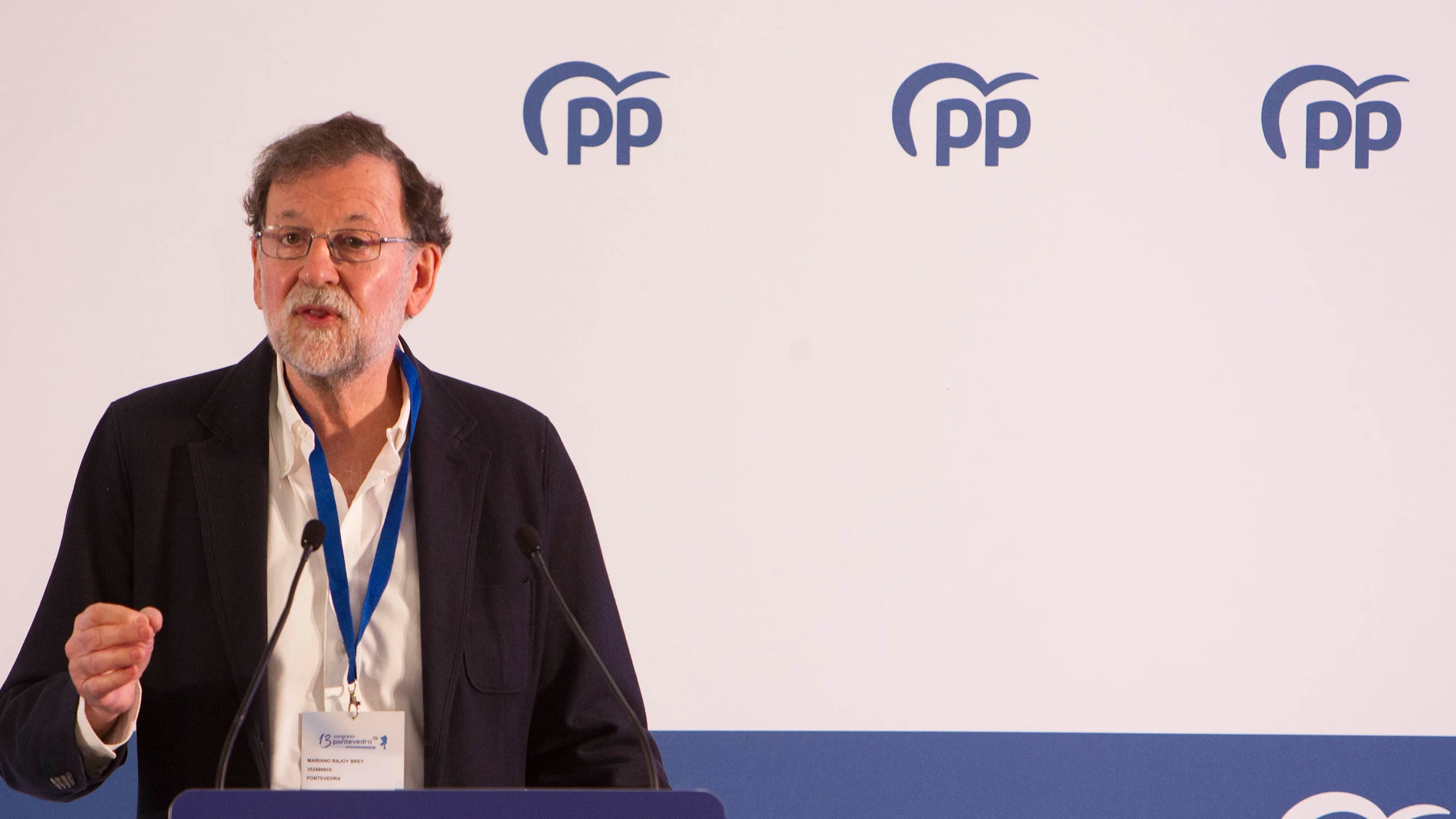 El expresidente del Gobierno Mariano Rajoy, en Pontevedra