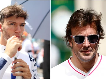 Pierre Gasly y Fernando Alonso Pierre Gasly y Fernando Alonso