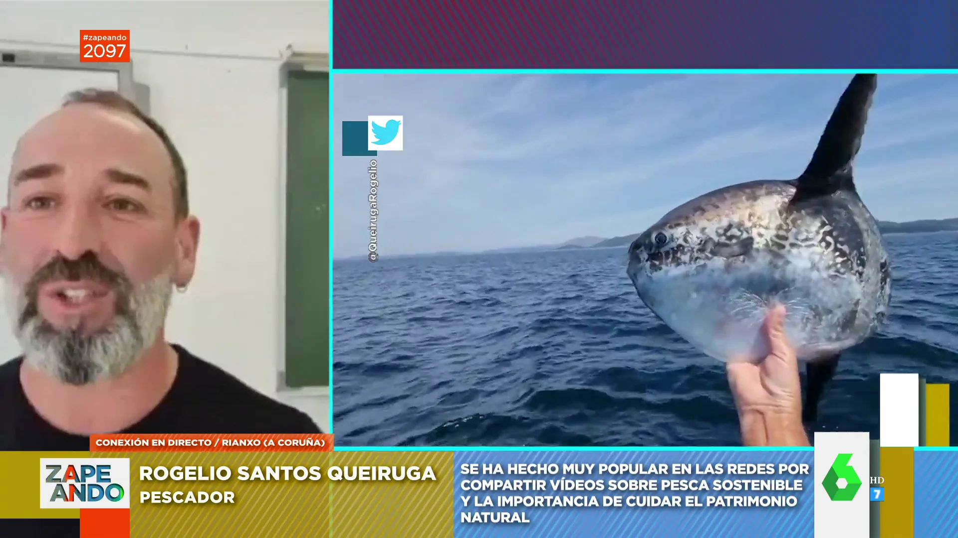 Rogelio, el 'influencer de los mares' por sus virales de pesca sostenible: "El mar es un recurso de todos, no solo de los pescadores"