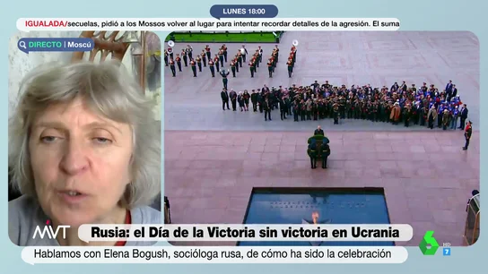 La historiadora rusa Elena Bogush analiza la celebración del Día de la Victoria de Putin: "El descontento está creciendo" La historiadora rusa Elena Bogush analiza la celebración del Día de la Victoria de Putin: "El descontento está creciendo"
