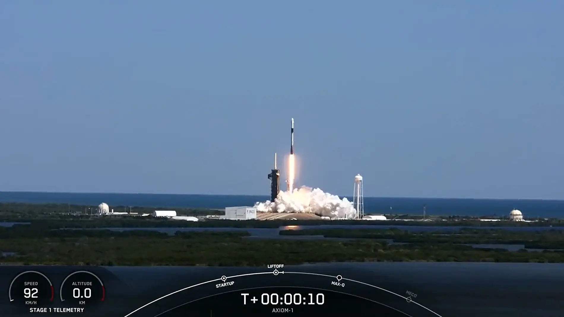 Lanzamiento de la misión Axiom-1 desde Cabo Cañaveral