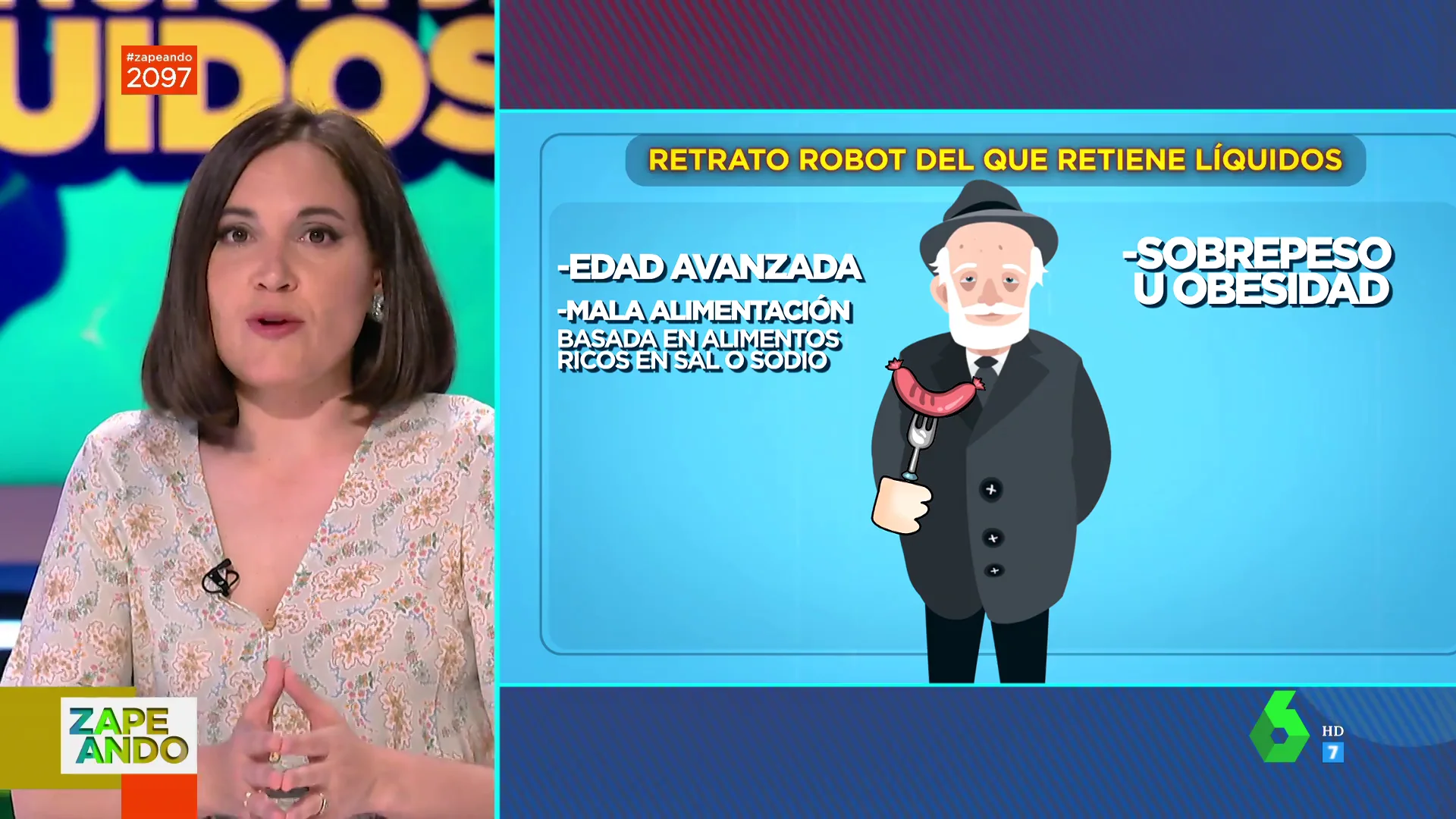 Este es el retrato robot de la persona que retiene líquidos