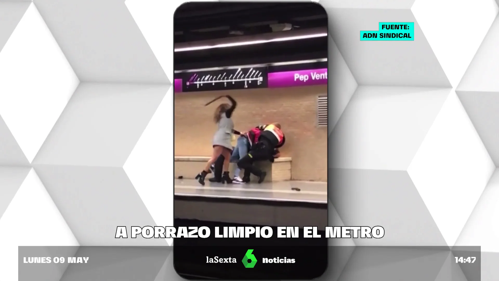 agresion en el metro