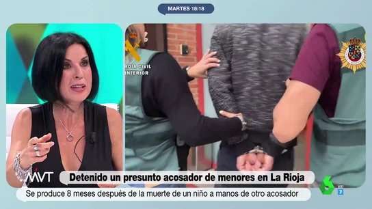 Beatriz de Vicente distingue entre el asesino del niño de Lardero y el acosador de menores detenido ahora Beatriz de Vicente distingue entre el asesino del niño de Lardero y el acosador de menores detenido ahora
