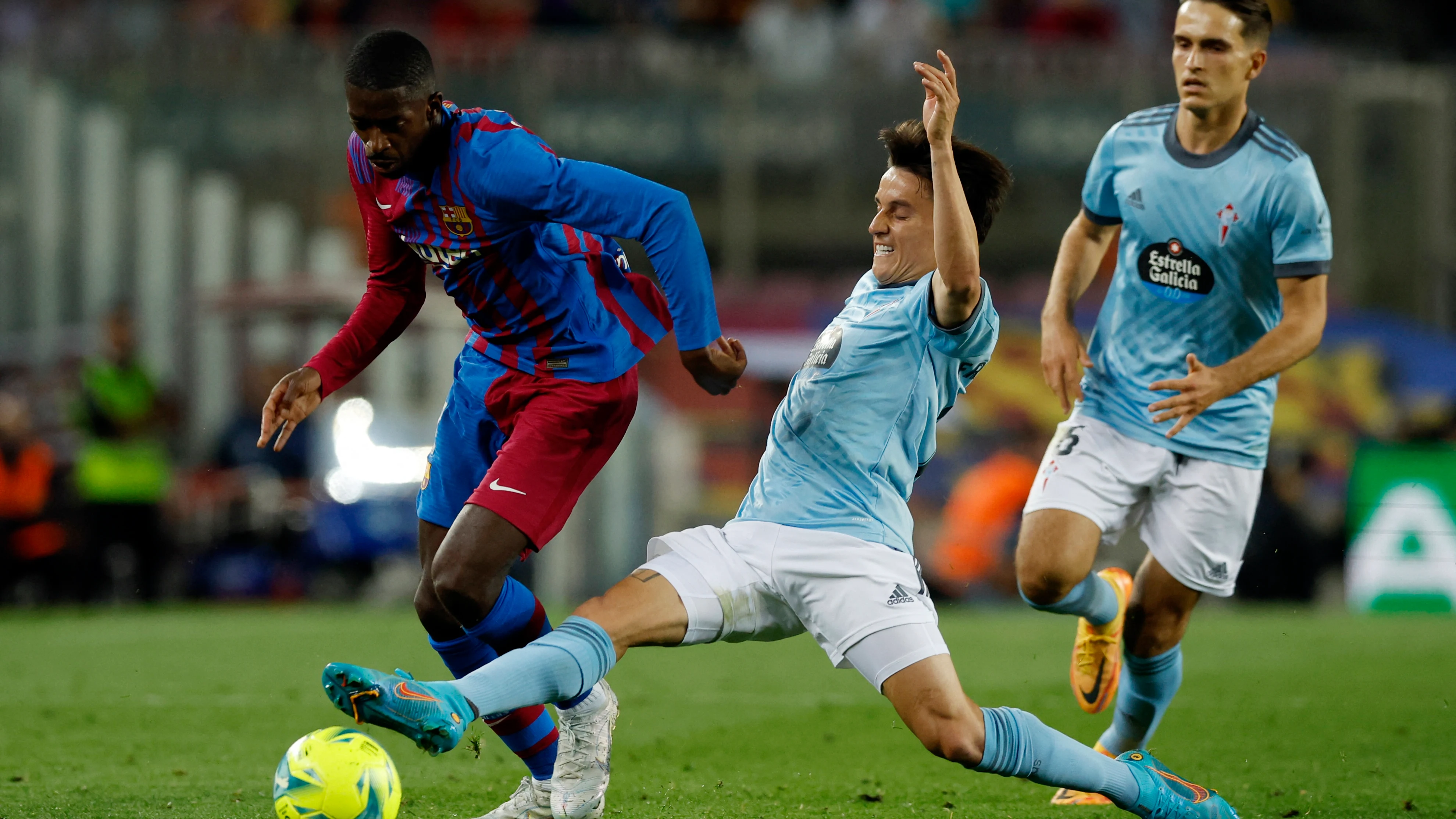 Ousmane Dembélé ante el Celta