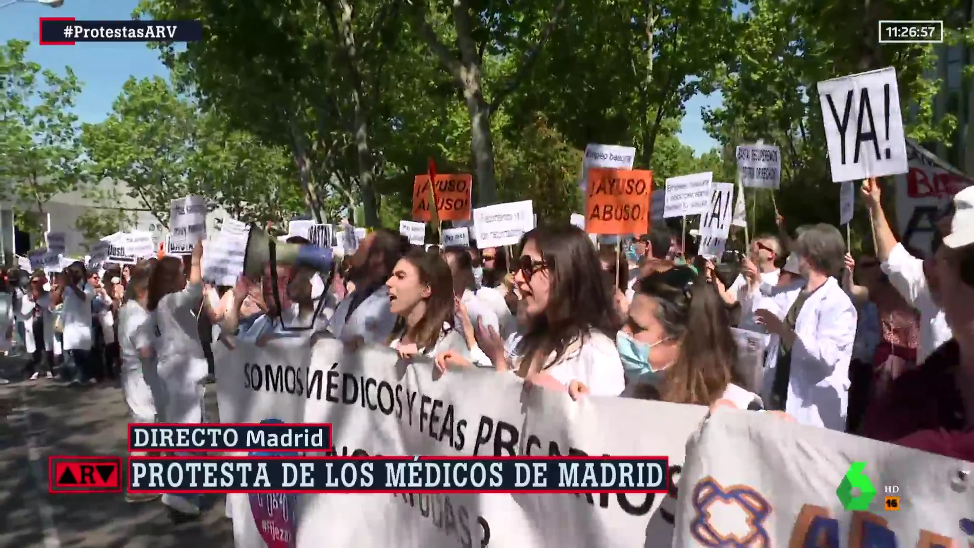 Miles de médicos de Madrid, en huelga contra la alta temporalidad 