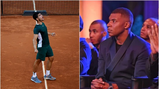 Carlos Alcaraz y Kylian Mbappé Carlos Alcaraz y Kylian Mbappé