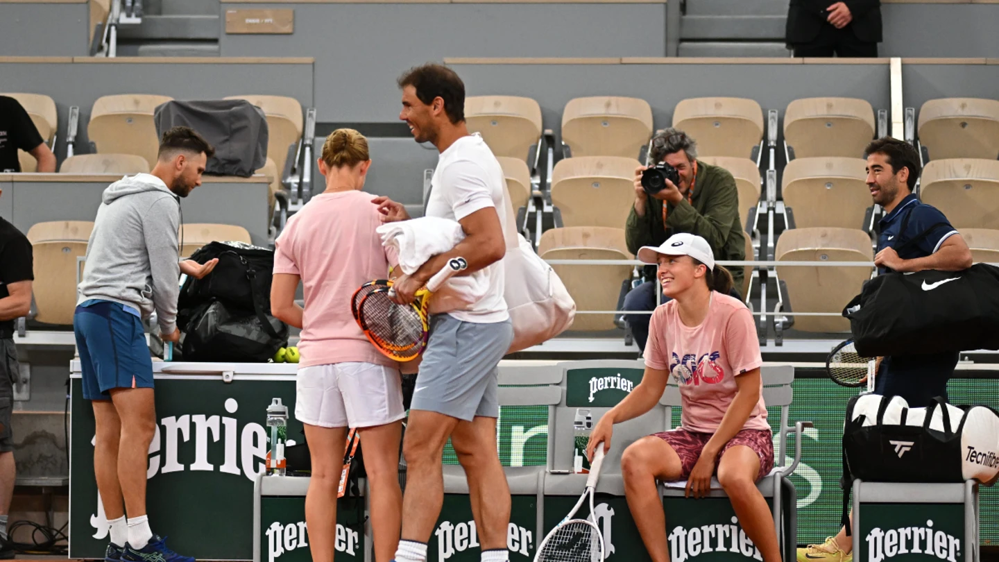 Swiatek se encuentra con Rafa Nadal Swiatek se encuentra con Rafa Nadal
